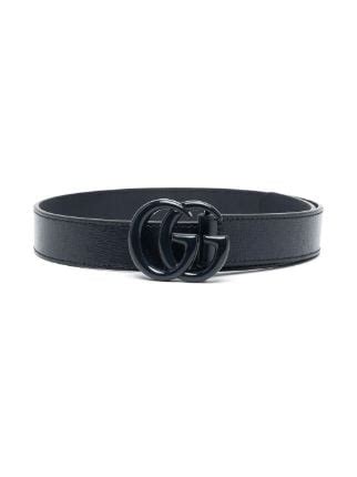 Gucci Kids Double G Leather Belt 